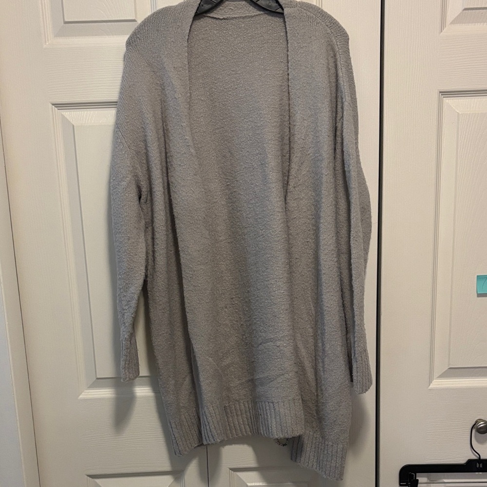 Urban Outfitters Light Gray Open Cardigan